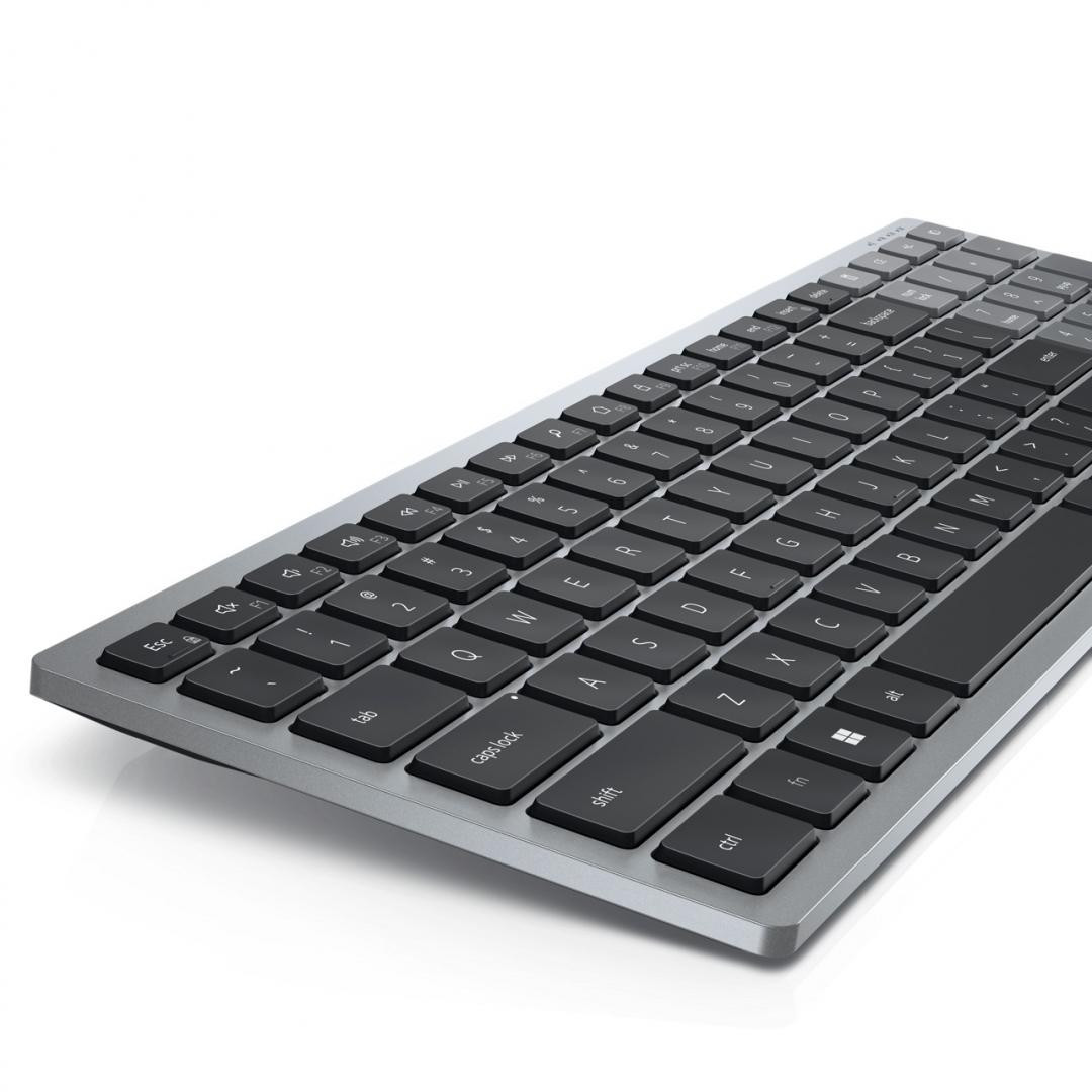 Dell Compact Multi-Device Wireless Keyboard – KB740, COLOR: Titan Gray, CONNECTIVITY: Wireless - 2.4GHz