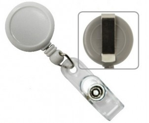 Dispozitiv rotund pentru legitimatii cu snur retractabil, culori asortate D20mm,, Kejea