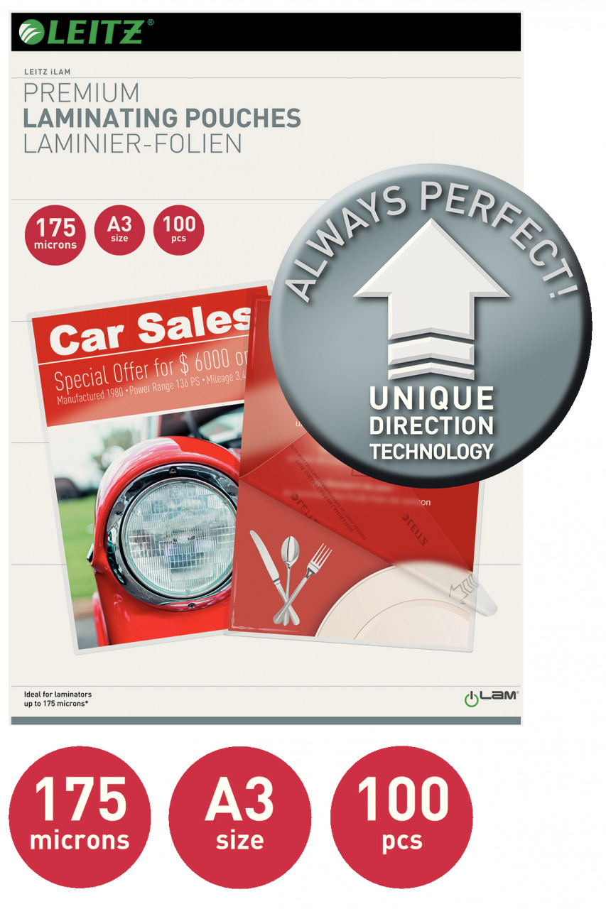 Folie UDT pentru laminare la cald, A3, 175 microni, 100 folii/top