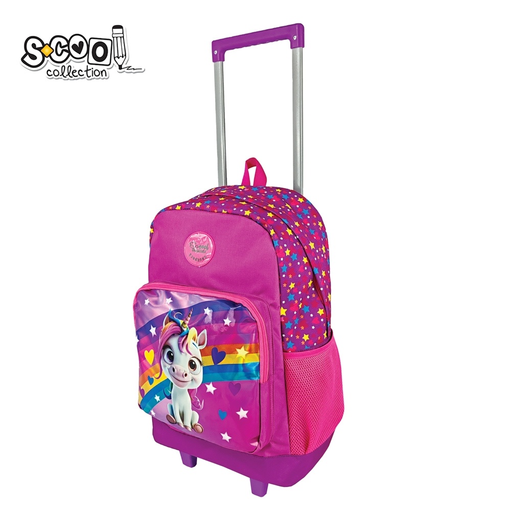 Ghiozdan fete neechipat trolley S-COOL UNICORN, 45x32x16.5 cm - 1 | YEO