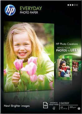 HP Everyday Glossy Photo Paper-100 sht/A4/210 x 297 mm
