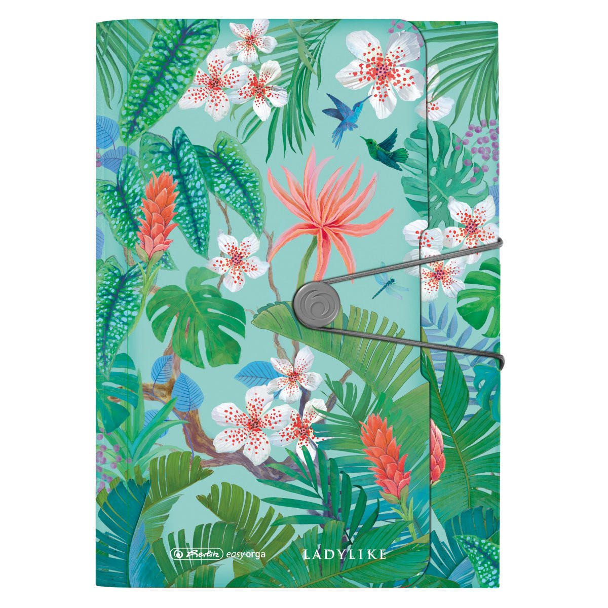 Mapa plastic extensibilă cu 12 compartimente Herlitz EOTG A4 motiv Ladylike Jungle - 2 | YEO