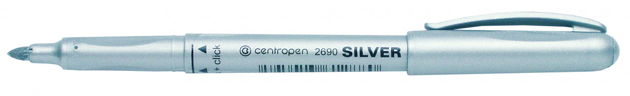 Marker permanent Centropen 2690, 1.5-3 mm, argintiu/auriu - 1 | YEO