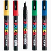Marker vopsea Posca UNI PC-3M, vârf rotund, 0.9-1.3mm