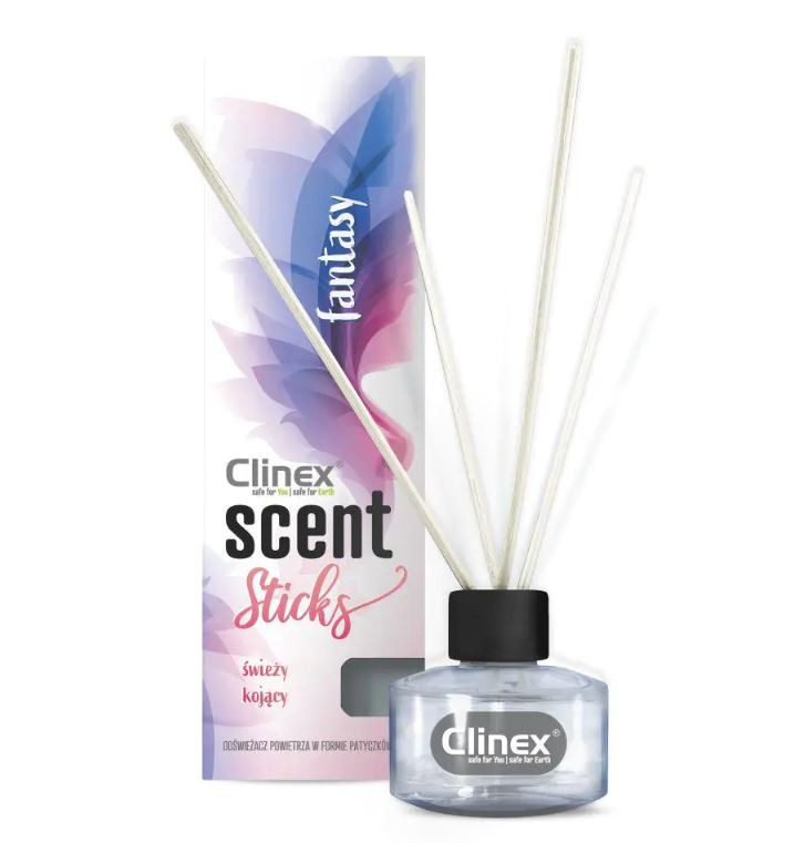 Odorizant de cameră cu bețișoare Clinex Sticks Fantasy, 45ml