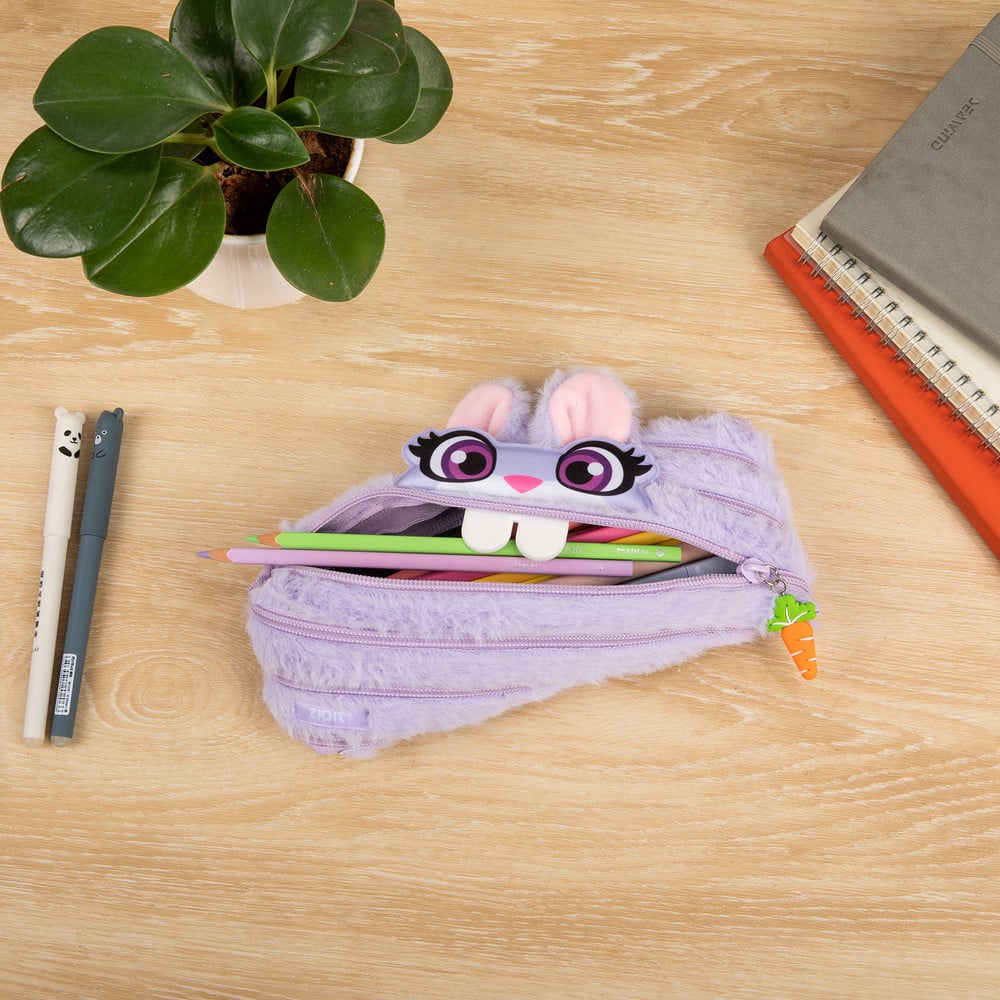 Penar cu fermoar ZIPIT Bunny Pouch - Purple - 3 | YEO