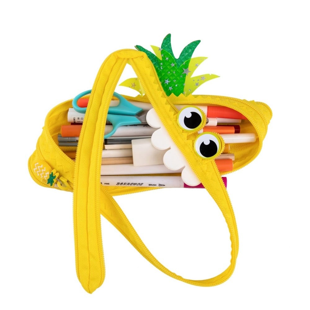 Penar cu fermoar, ZIPIT Creature Monster Penny - ananas galben - 2 | YEO