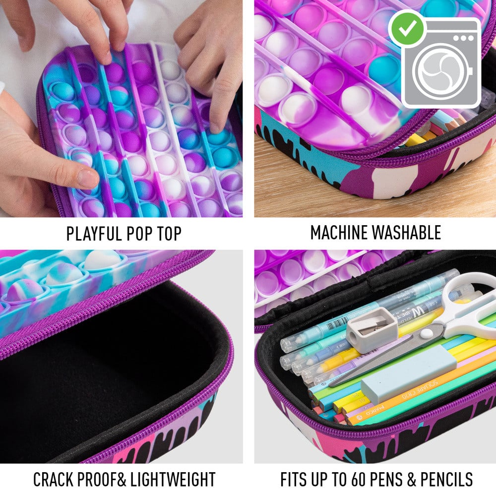 Penar cu fermoar ZIPIT ZIP & POP Storage Box - Purple Melt - 2 | YEO