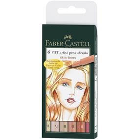 Pitt Artist Pen Set 6 Buc Tonurile Pielii Faber-Castell