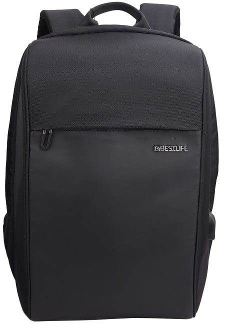 Rucsac BESTLIFE Travel Safe - negru matlasat - laptop 16 inch, charge pentru USB si TypeC conectori