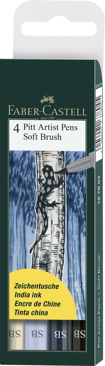 Set 4 buc Faber-Castell Pitt Artist Pen Soft Brush