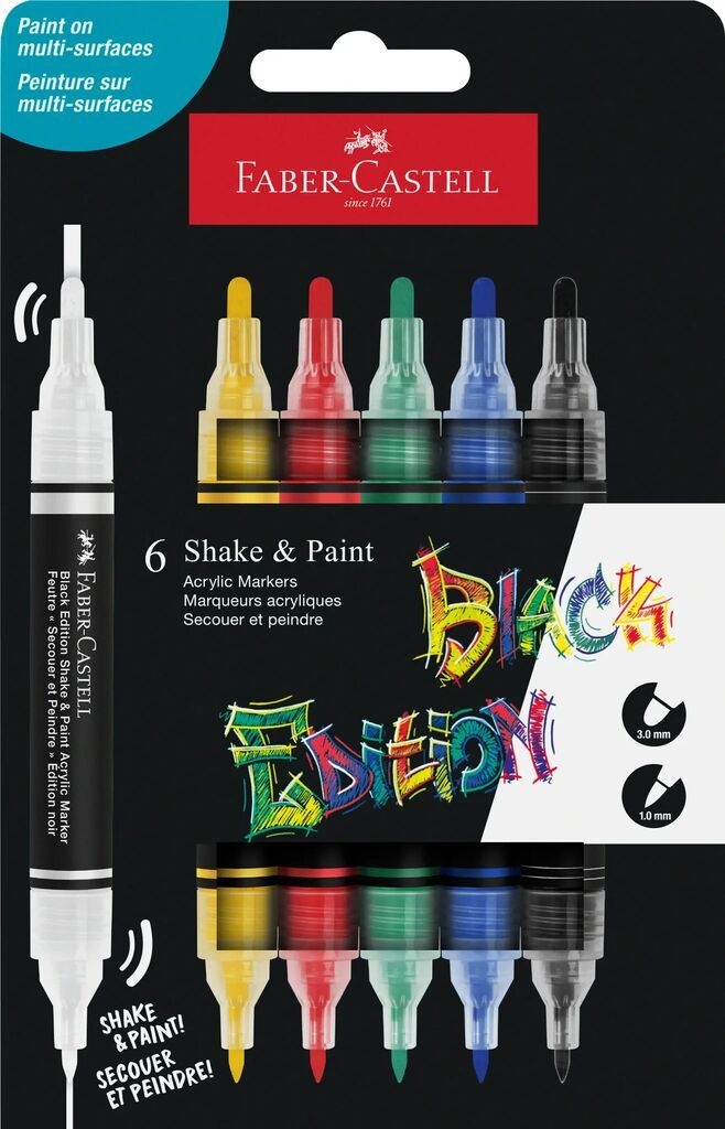 Faber-Castell Set 6 markere acrilice Shake…