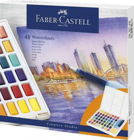 Set acuarele Faber-castell Creative studio, 48 culori