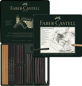 Set Pitt Monochrome Carbune 24 Buc Faber-Castell - 1 | YEO