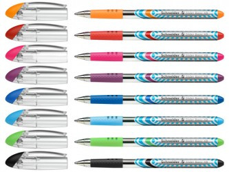 Set pixuri Schneider Slider Basic XB, rubber grip, 8 culori/set - (BK,RE,BL,OG,VI,PK,LBL,LGR)