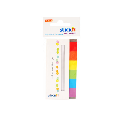 Stick index hartie color 45 x 15 mm, 6 x 30 file/set, Stick