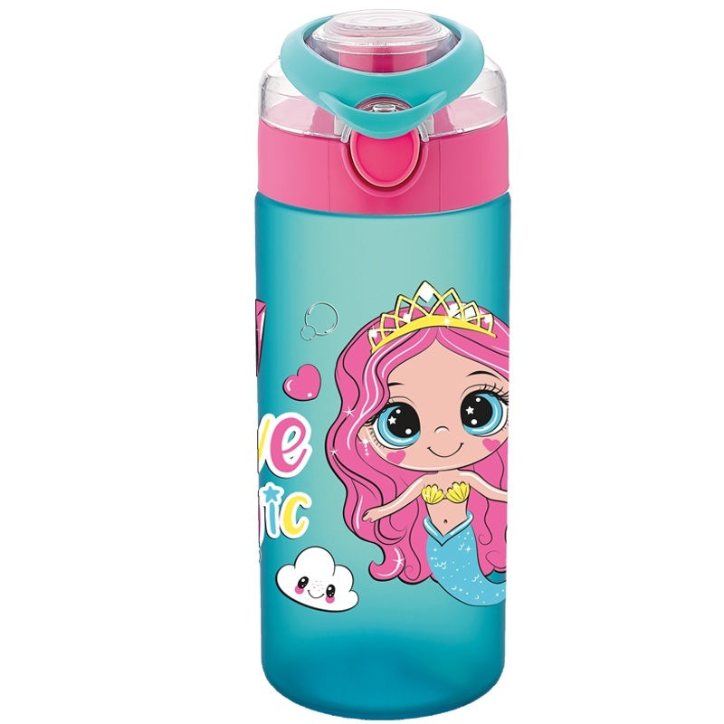 STICLA APA PT COPII TRITAN SOFT TOUCH 500ML CU DESCHIDERE AUTOMATA SI MANER TRANSPORT T-0108 NOKI - 3 | YEO