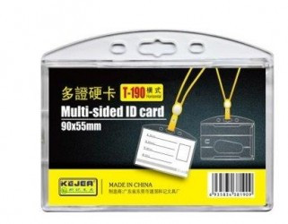 Suport orizontal dublu PS pentru ID carduri, 90 x 55 mm, 5 buc/set