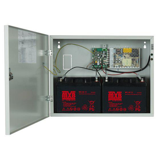 Sursa de alimentare pentru sisteme de detectie incendiu 24V/5.5A in cutie metalica Merawex ZSP100-5.5A-40,