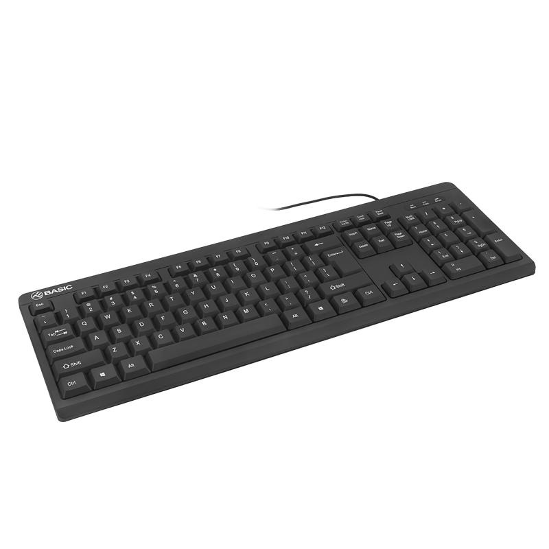 Tastatura cu fir Tellur SUA, negru - 1 | YEO