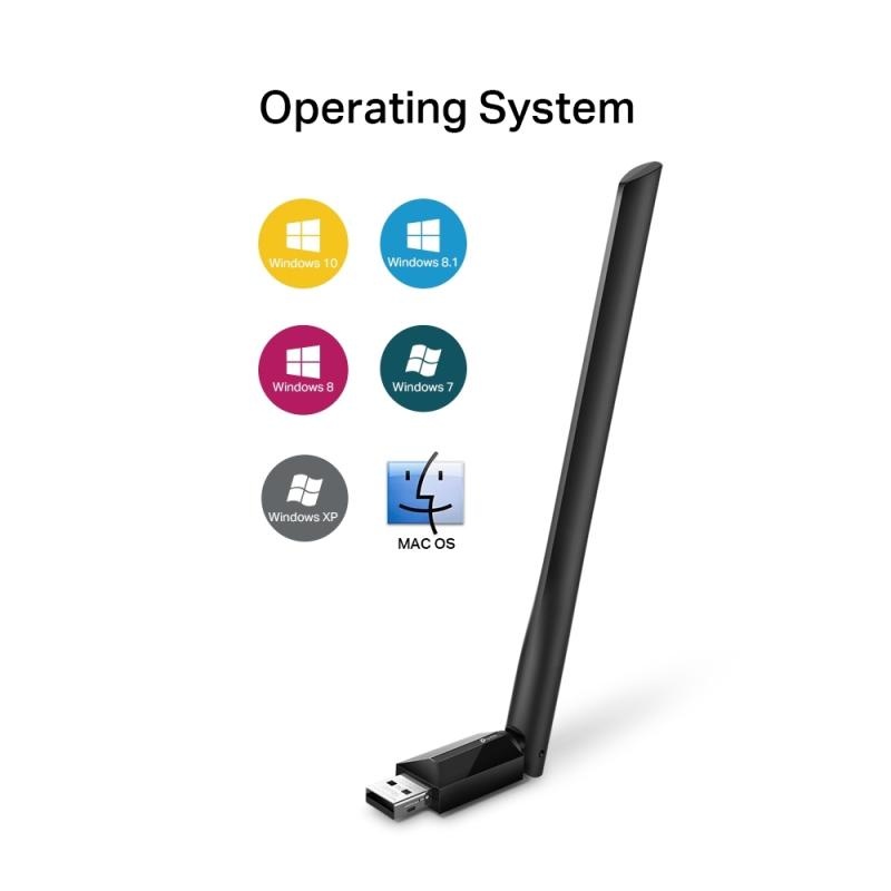 Tp-link AC600 High Gain Wireless Dual Band USB Adapter, ARCHER T2U PLUS; USB 2.0; 5dBi Antenna; Wireless - 3 | YEO