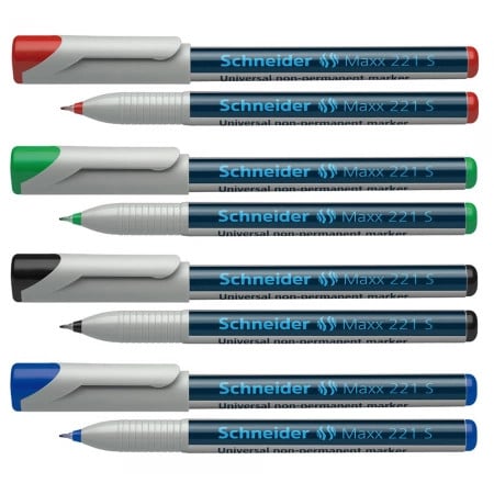 Universal non-permanent marker SCHNEIDER Maxx 221 S, varf 0.4mm