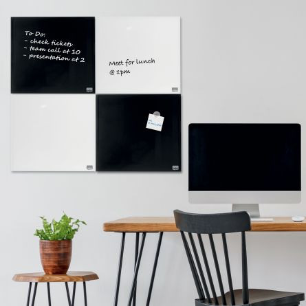 Whiteboard magnetic, 45x45 cm, sticlă, +Accesorii, NOBO - 1 | YEO