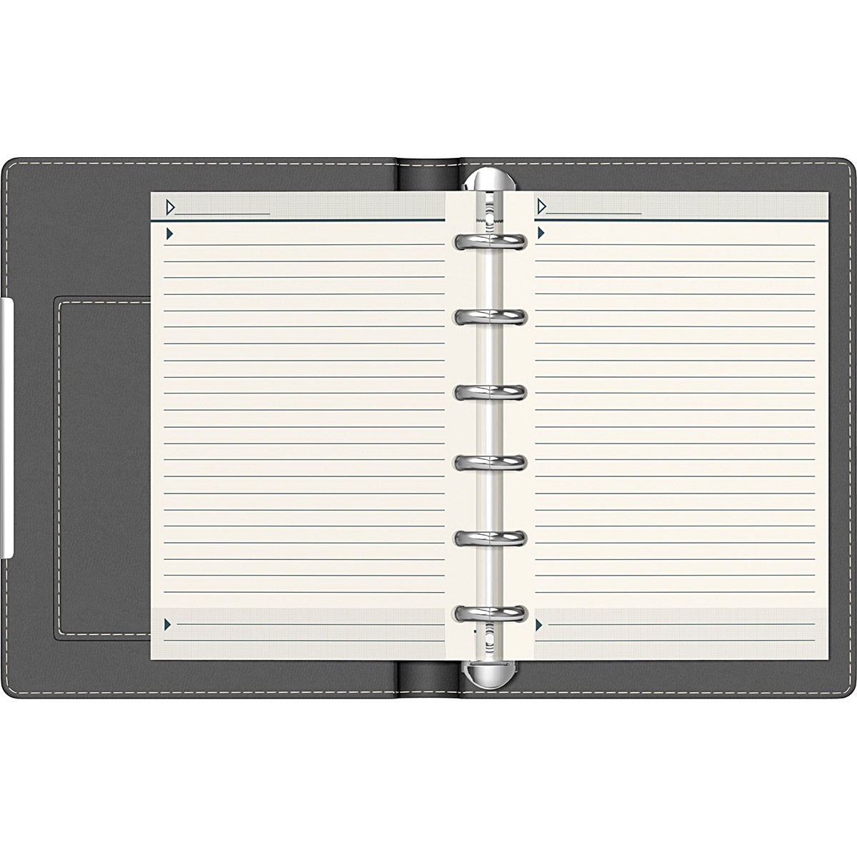 Agendă nedatată Precision Alicante, A6, 190 pagini, 80 g/mp, 6 inele - 1 | YEO