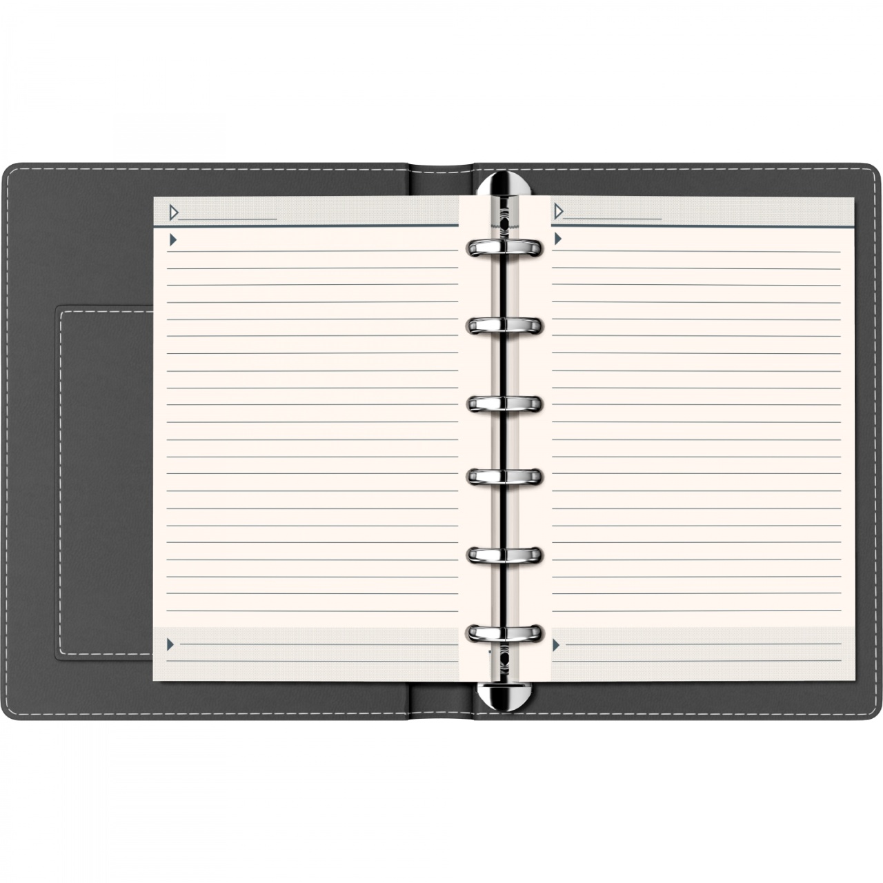 Agendă nedatată Precision Capitol, A6, 190 pagini, 80 g/mp, 6 inele - 1 | YEO