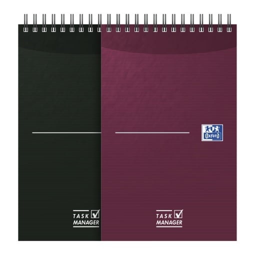 Agendă Oxford Task Manager Proiect, 70 file, hârtie Optik 90g/mp, spiră dublă