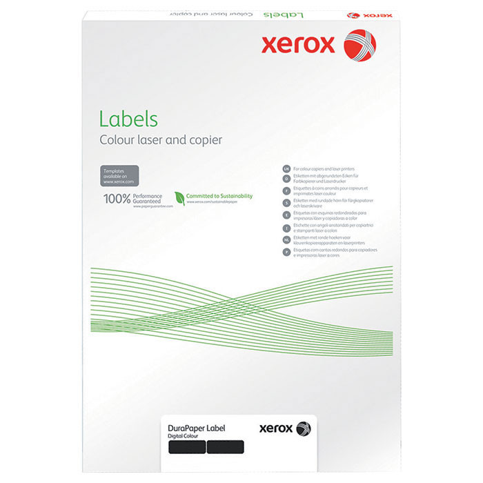 Autocolant polietilenă Teslin, 1/A4, 240 g/mp, 50 coli/top, Alb Xerox