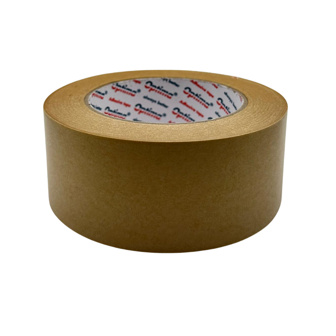 Bandă adezivă din hârtie kraft pentru ambalare Optima Kraft, 48mm x 50 m, 130 microni