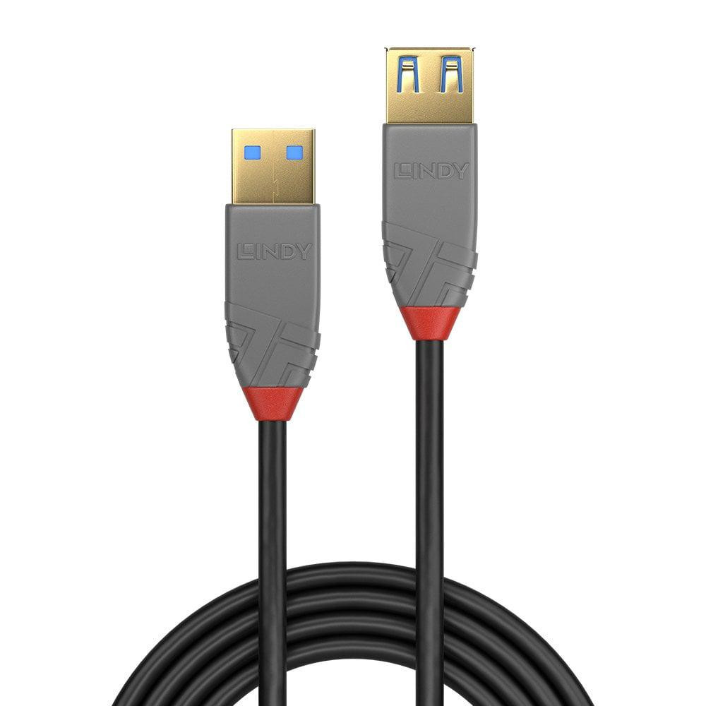 Cablu Lindy 0.5m USB 3.2 Type A Extension Cable, 5Gbps, Anthra Line - 1 | YEO