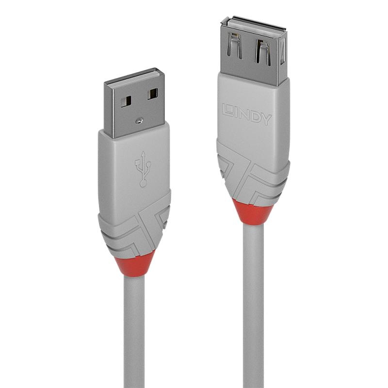 Cablu Lindy 3m USB 2.0 Type A Ext Anthra - 3 | YEO