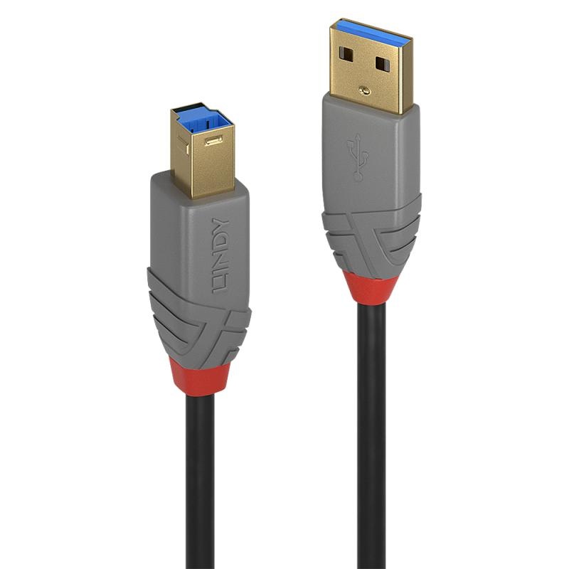 Cablu Lindy 5m USB 3.0 Typ A to B, Anthra Line https://www.lindy.co.uk/cables-adapters-c1/usb-c449/5m-usb-3-2-type-a- - 3 | YEO