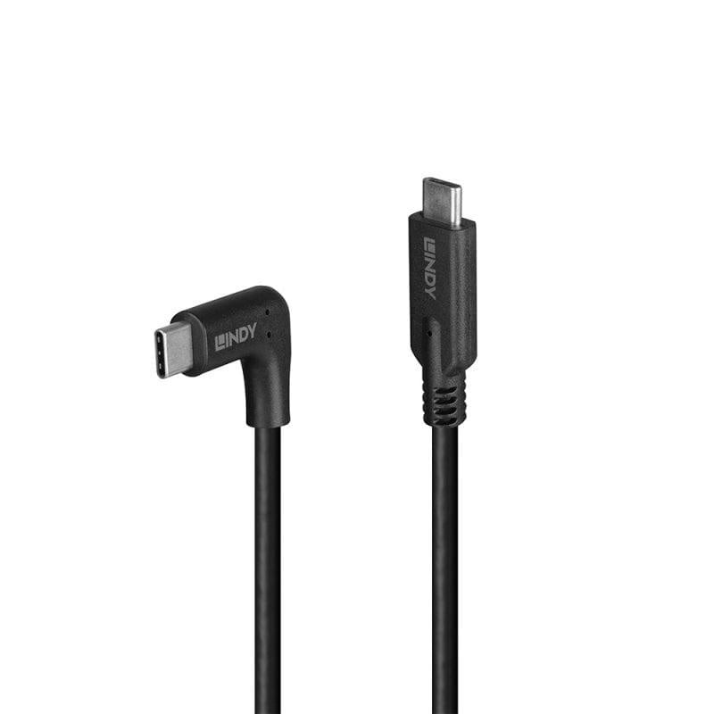 Cablu Lindy USB C, 90°, 10Gbps, 1m negru - 4 | YEO