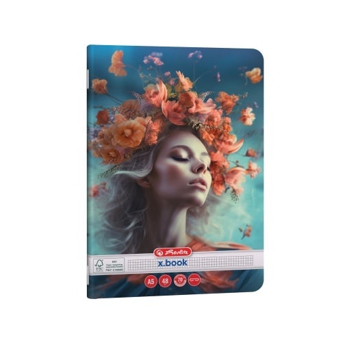 Caiet Herlitz motiv Beauty, A5, 48 file, pătrățele