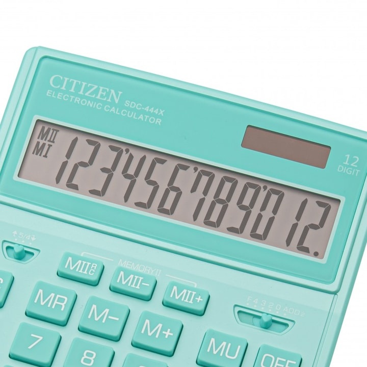 Calculator de birou Citizen SDC-444XGN, 12 digits, 155 x 32 x 204 mm - 1 | YEO