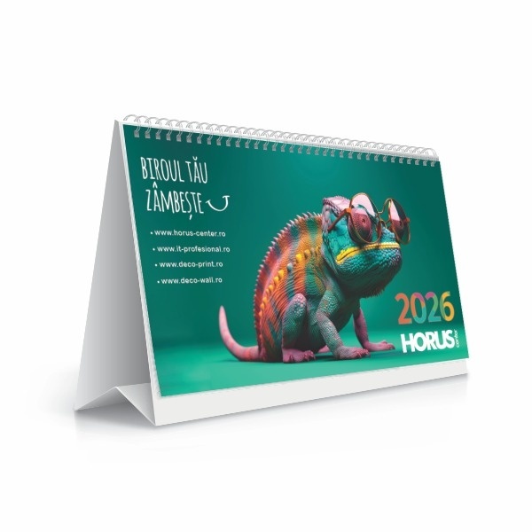 Calendar birou personalizat integral 215x120mm (dimensiune file)