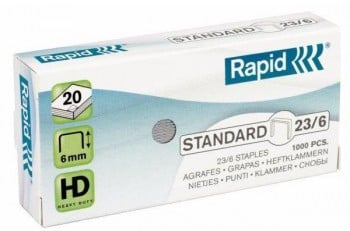 Capse, 23/6, 1.000 buc/cutie Rapid Standard