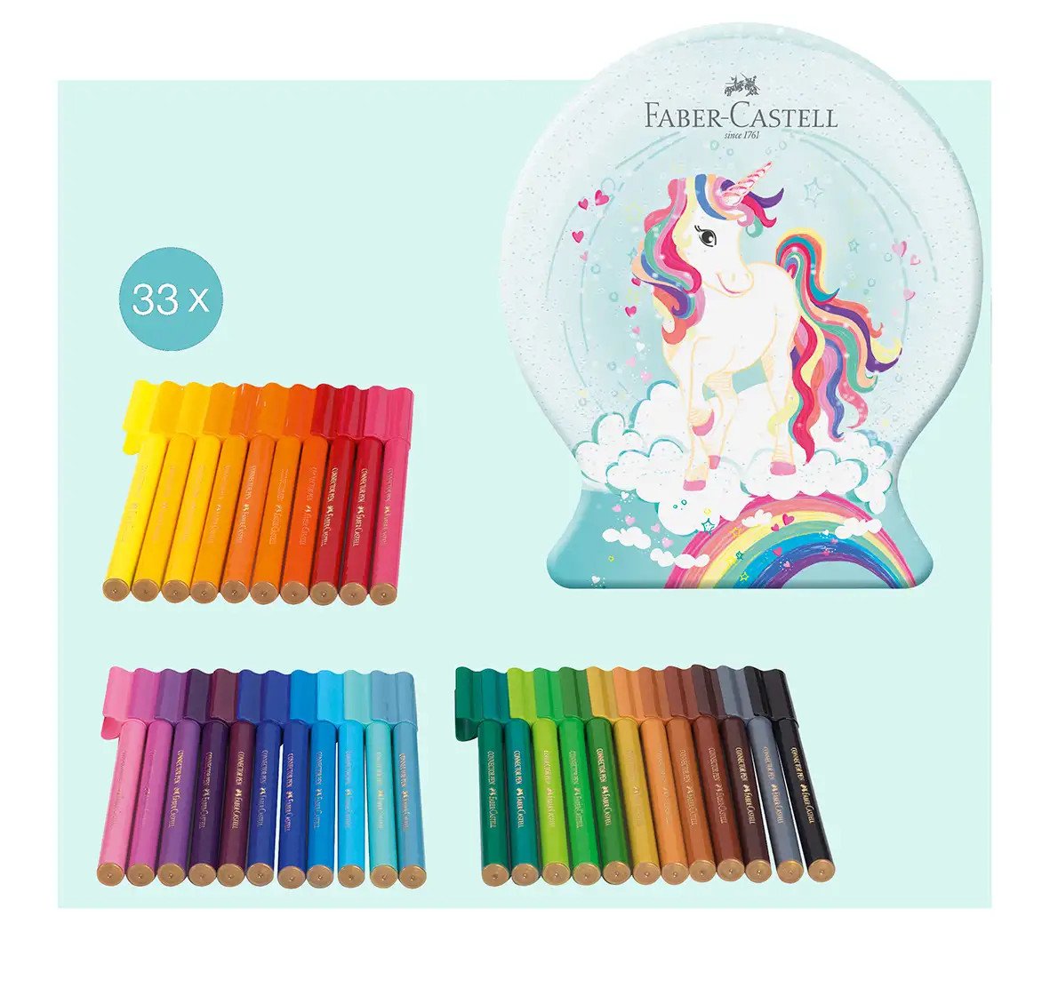 CARIOCA 33 CULORI UNICORNI 2023 CONNECTOR FABER-CASTELL - 2 | YEO