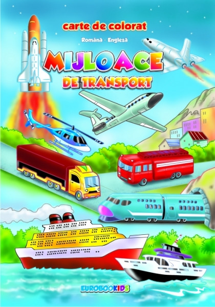 Carte de colorat - Mijloace de transport