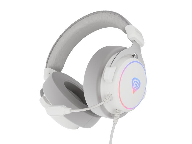 Casti cu fir Genesis Neon 764 alb - 3 | YEO