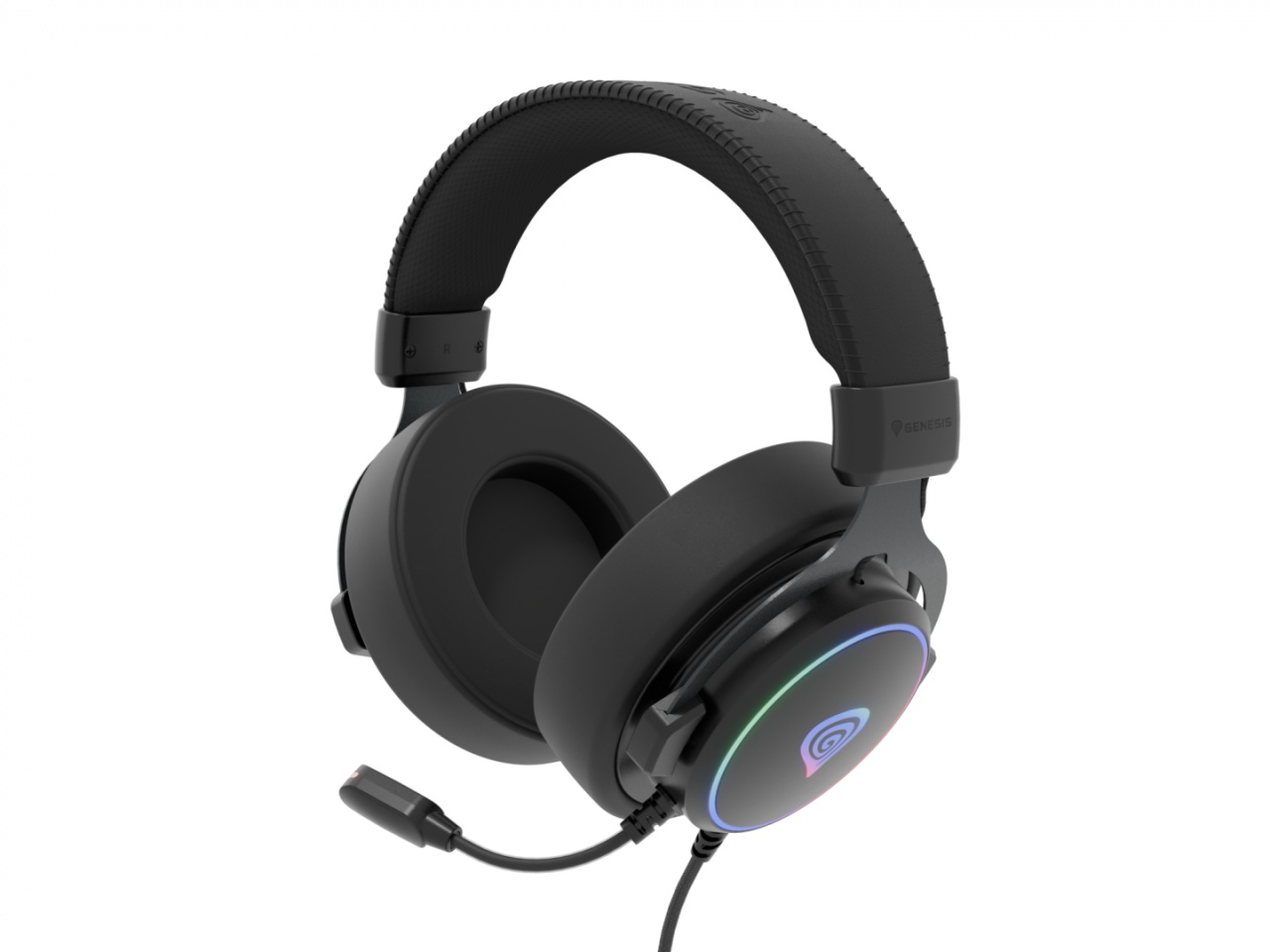 Casti cu fir Genesis Neon 764 negru - 4 | YEO