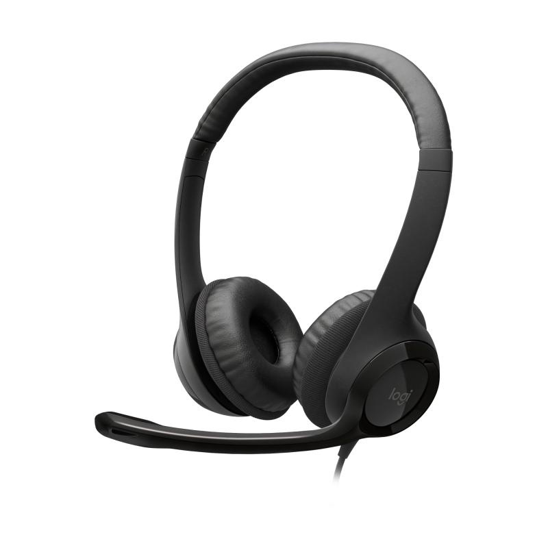 Casti Logitech H390 cu microfon, negru - 2 | YEO
