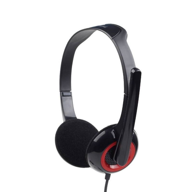 Casti stereo cu microfon, gembird, black (mhs-002)