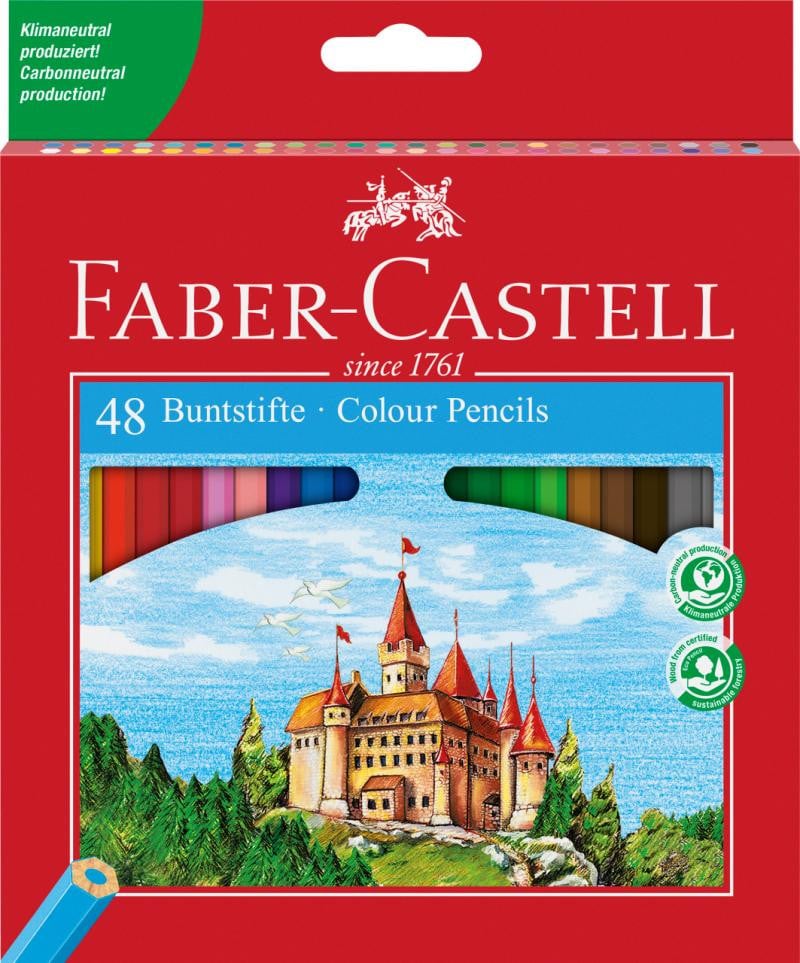 Culori Faber Castell 48/set creioane colorate si ascutitoare L