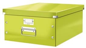 Cutie depozitare carton laminat Leitz Click & Store Mare A3 cu colțuri metalice și suport etichetă
