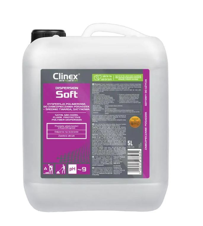 Detergent pentru curățare, polisare și strălucire suprafețe diverse Clinex Dispersion Soft, 5 litri