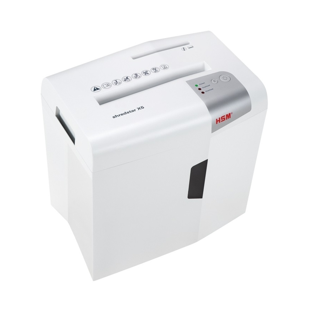 Distrugator de documente manual HSM ShredStar X 5, 5 coli, cross cut (4.5 x 30mm), securitate 4 - 1 | YEO